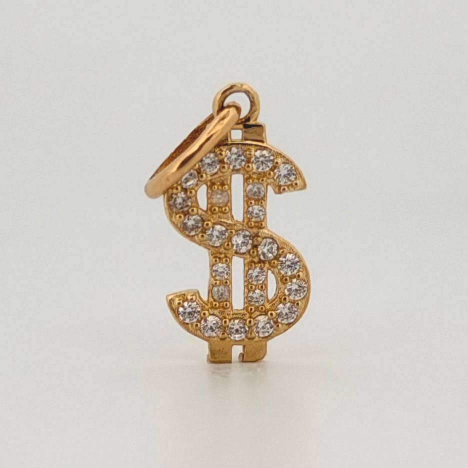 Dije Signo Dólar 1.1gr / 2.3cm / Oro Amarillo 18K