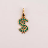 Dije Signo Dólar 1.05gr / 2.3cm / Oro Amarillo 18K