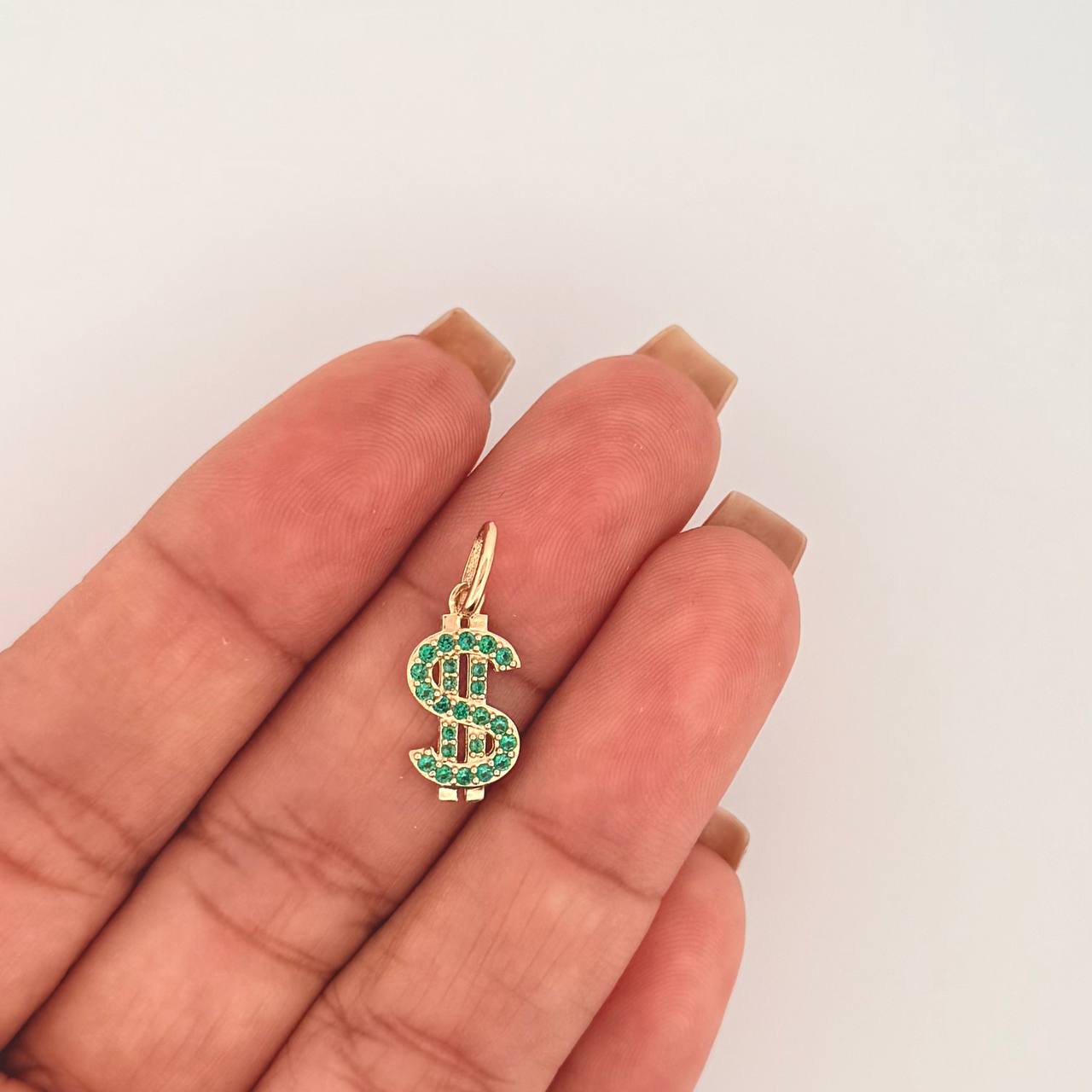 Dije Signo Dólar 1.05gr / 2.3cm / Oro Amarillo 18K
