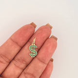 Dije Signo Dólar 1.05gr / 2.3cm / Oro Amarillo 18K