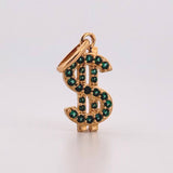 Dije Signo Dólar 1.05gr / 2.3cm / Oro Amarillo 18K