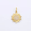 Dije Sol Tupido 1.75gr / 2.3cm / Oro Amarillo 18K ©