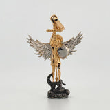 Dije San Miguel 3.1gr / 3.8cm / Dos Oros Amarillo Blanco 18K