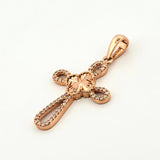 Dije Cruz Trebol 2.15gr / 3.5cm / Oro Rosa Nac.Esp. 18K