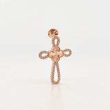 Dije Cruz Trebol 2.15gr / 3.5cm / Oro Rosa Nac.Esp. 18K
