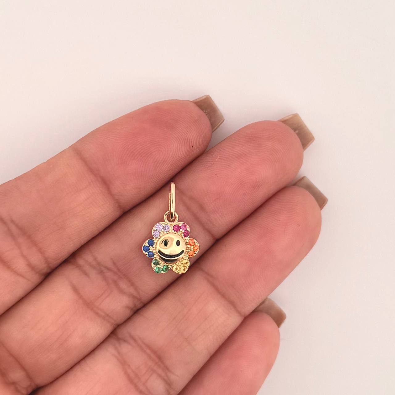 Dije Flor Animado 1.2gr / 1.8cm / Oro Amarillo 18K