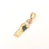 Dije San Judas Tadeo 4gr / 4.3cm / Dos Oros Amarillo Blanco 18K