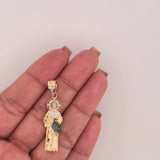 Dije San Judas Tadeo 4gr / 4.3cm / Dos Oros Amarillo Blanco 18K