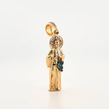 Dije San Judas Tadeo 4gr / 4.3cm / Dos Oros Amarillo Blanco 18K