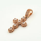 Dije Cruz Tupida 5.35gr / 4.5cm / Oro Rosa 18K