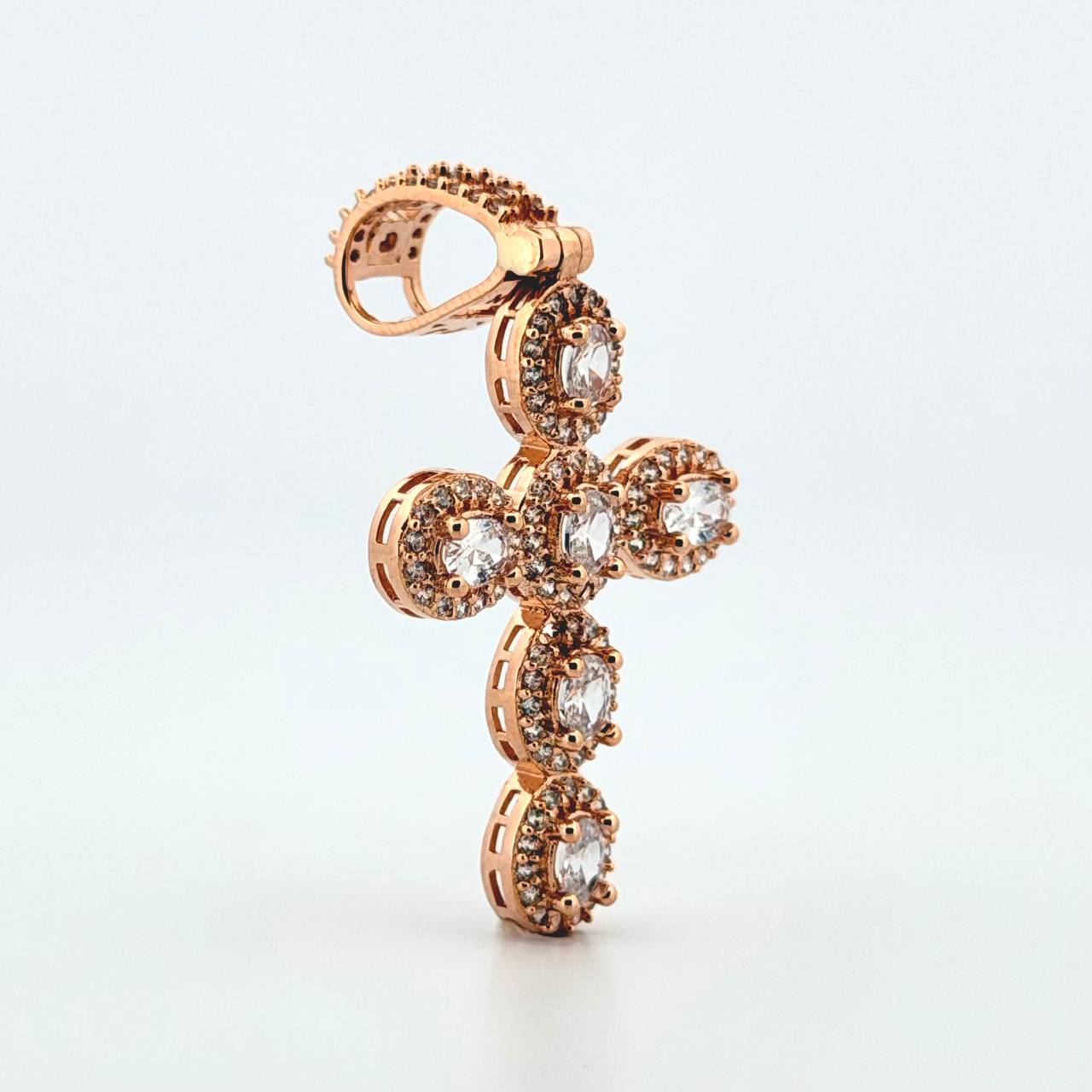 Dije Cruz Tupida 5.35gr / 4.5cm / Oro Rosa 18K