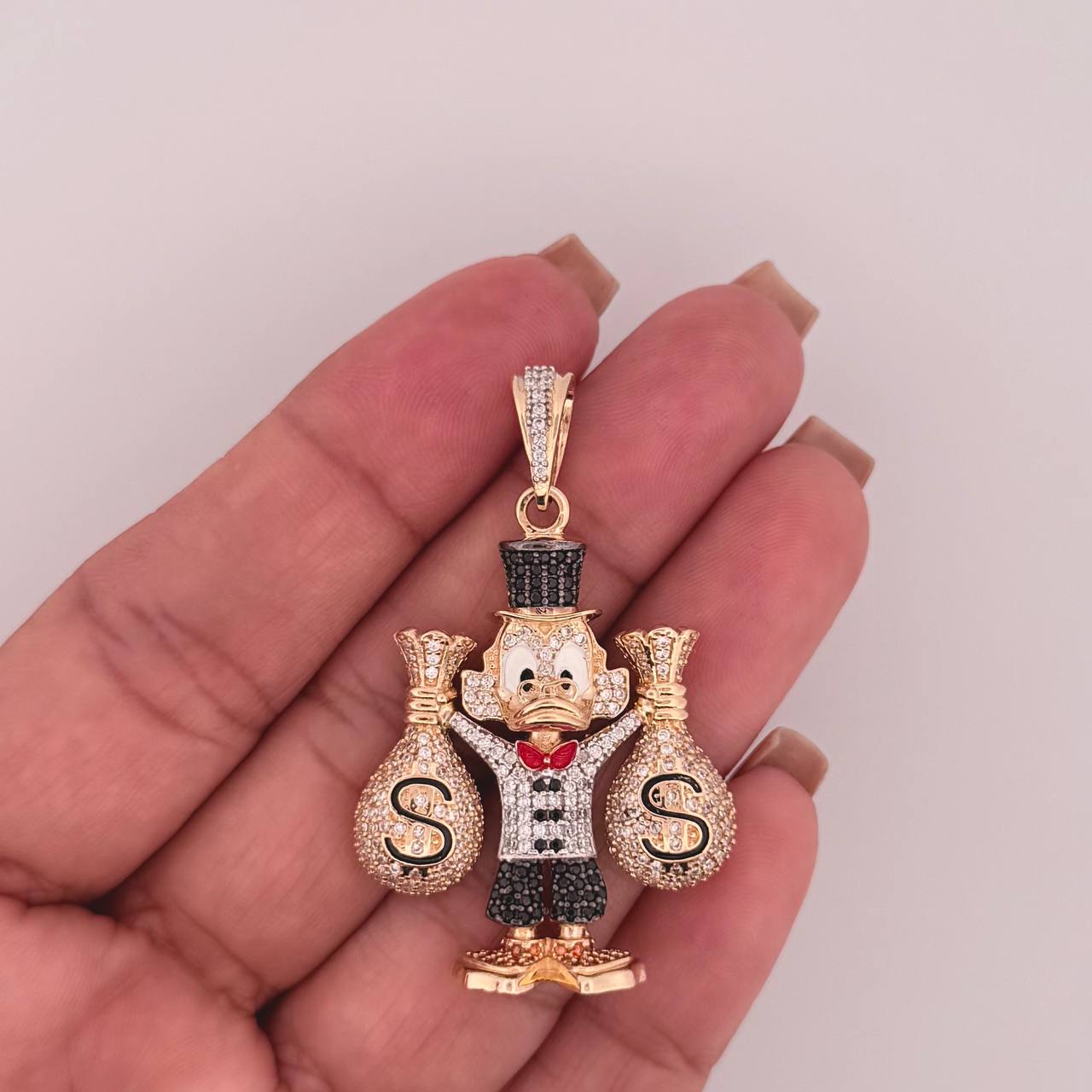 Dije Pato Bolsas Dinero 15.2gr / 5cm / Oro Amarillo 18K