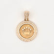 Dije Placa Corona Circular 6.4gr / 4.5cm / Oro Amarillo 18K