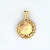 Dije Placa Corona Circular 6.4gr / 4.5cm / Oro Amarillo 18K