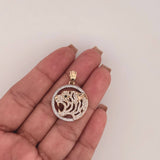 Dije Tigre Placa Circular 6.3gr / 3.3cm / Oro Amarillo 18K