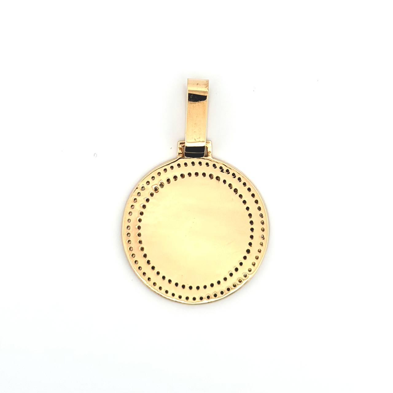 Dije Placa Corona Circular 5.7gr / 3.8cm / Oro Amarillo 18K