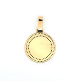Dije Placa Corona Circular 5.7gr / 3.8cm / Oro Amarillo 18K