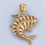 Dije Tiburon 14.1gr / 4.7cm / Dos Oros Amarillo Blanco 18K $