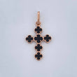 Dije Cruz Treboles 0.85gr / 2.5cm / Oro Rosa 18K &