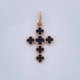 Dije Cruz Treboles 0.85gr / 2.5cm / Oro Rosa 18K &