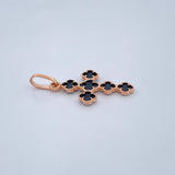 Dije Cruz Treboles 0.8gr / 2.5cm / Oro Rosa 18K &