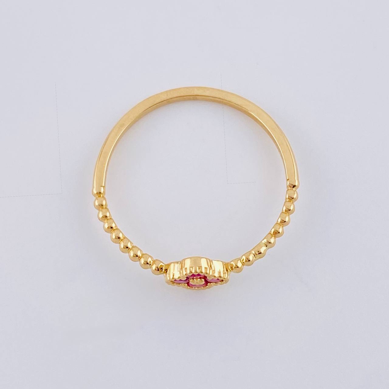 Anillo Trebol 1.55 g / T7 3/4 Oro Amarillo 18K