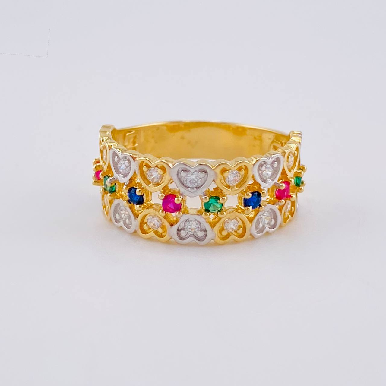 Anillo Jardín De Corazones 4.3 g / T6 1/2 Oro Amarillo 18K