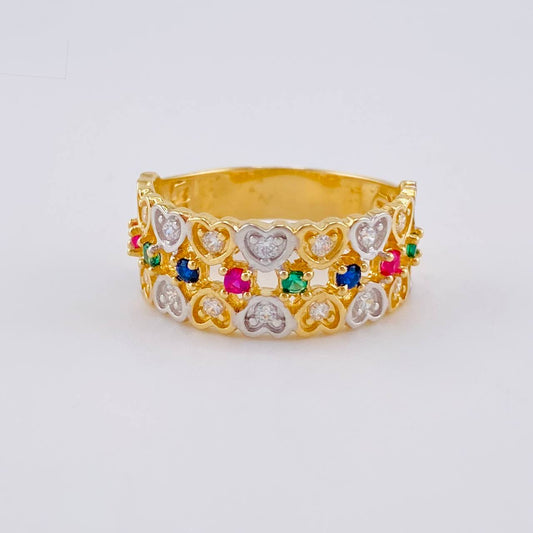 Anillo Jardín De Corazones 4.3 g / T6 1/2 Oro Amarillo 18K