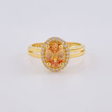 Anillo Ovalo Tupido Divisible 3.65 g / T7 1/2 Oro Amarillo 18K