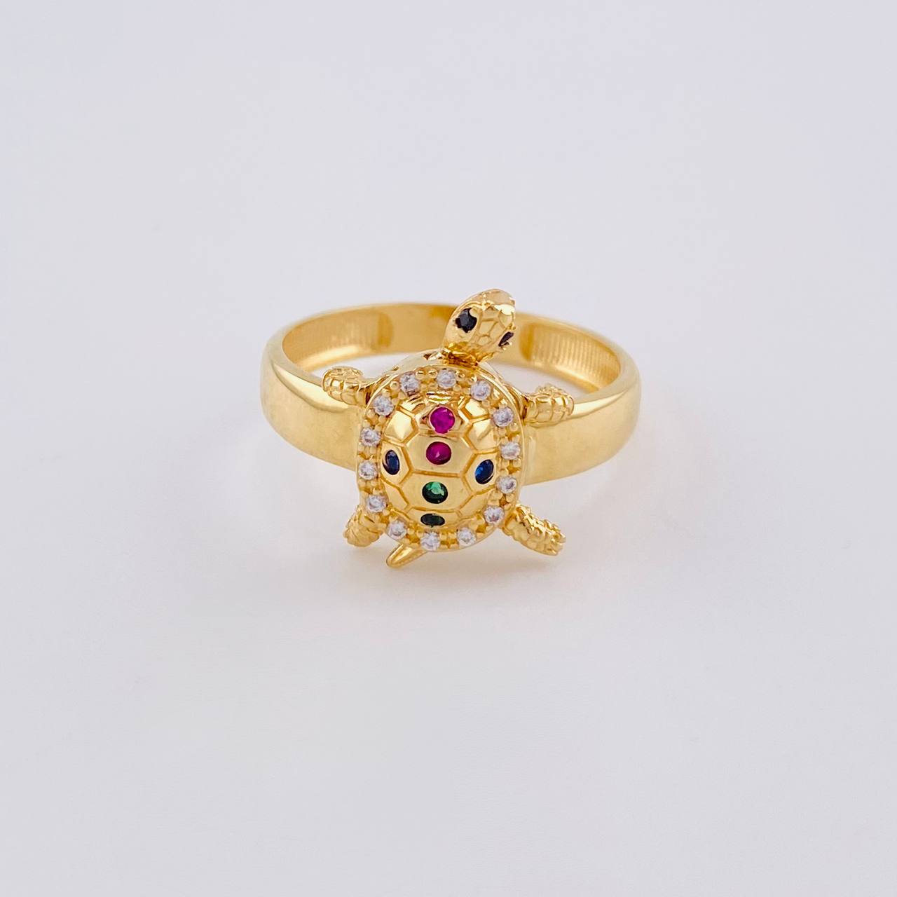 Anillo Tortuga Móvil 3 g / T7 1/4 Oro Amarillo 18K