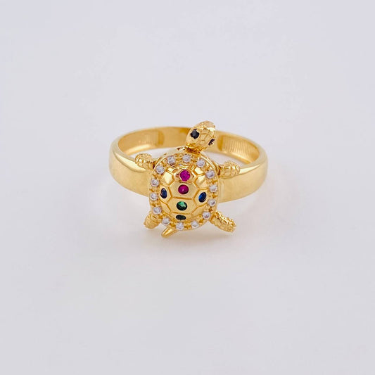 Anillo Tortuga Móvil 2.8 g / T6 Oro Amarillo 18K