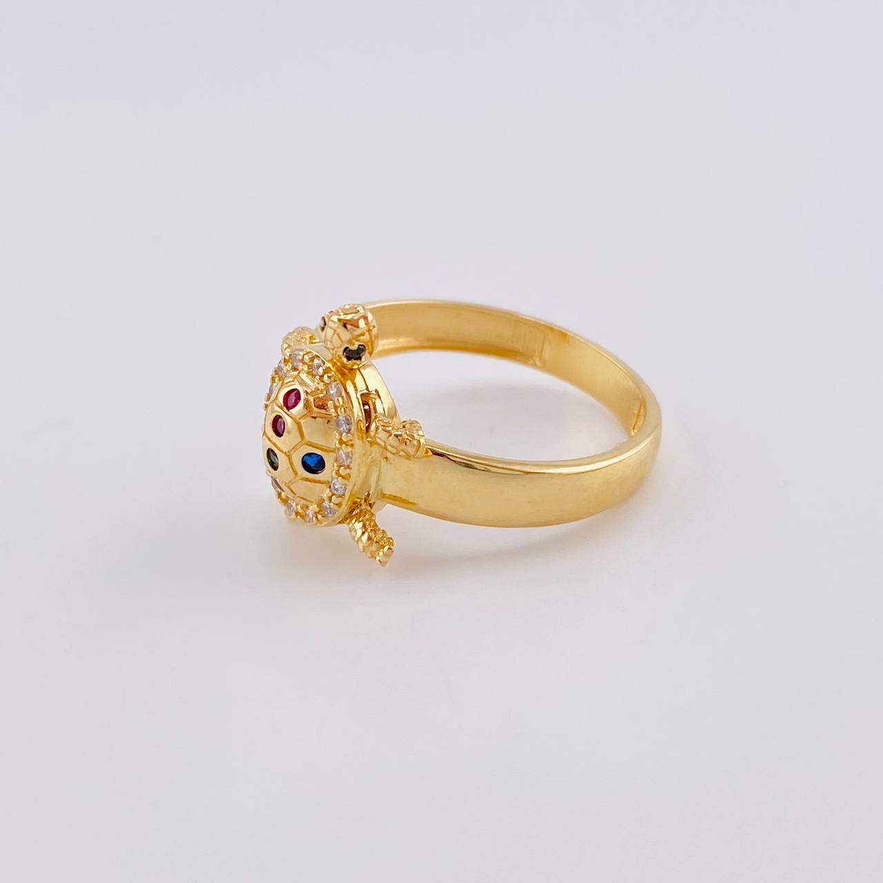 Anillo Tortuga Móvil 3 g / T7 1/4 Oro Amarillo 18K