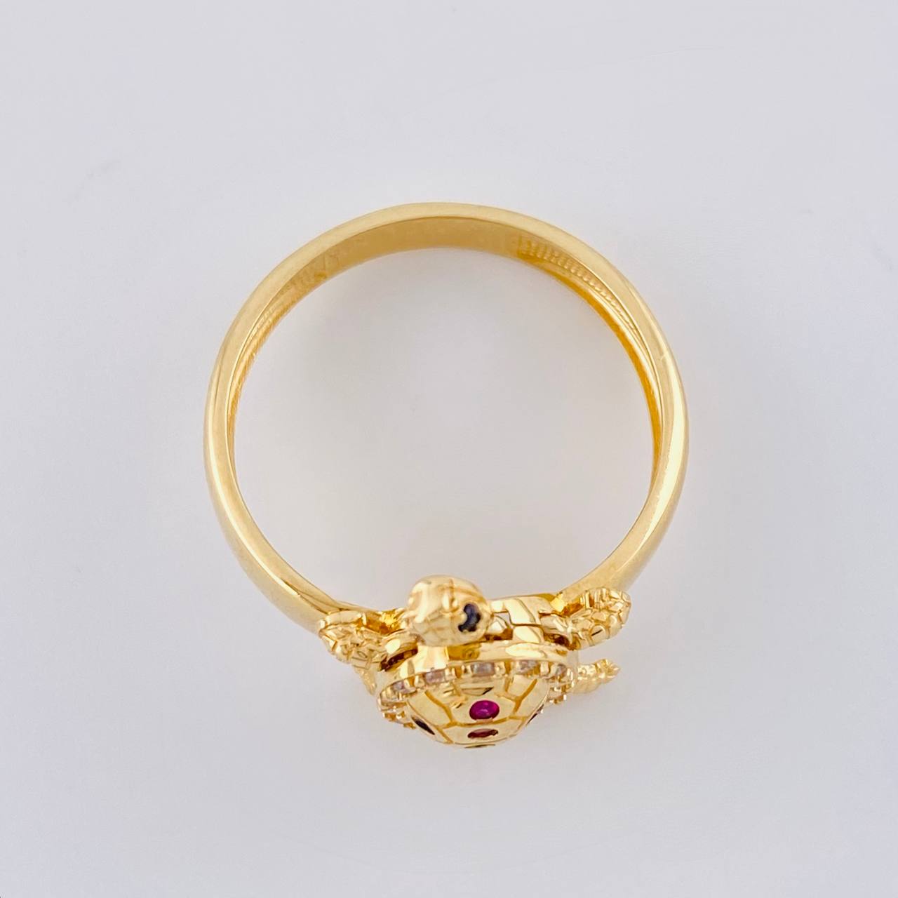 Anillo Tortuga Móvil 3 g / T7 1/4 Oro Amarillo 18K