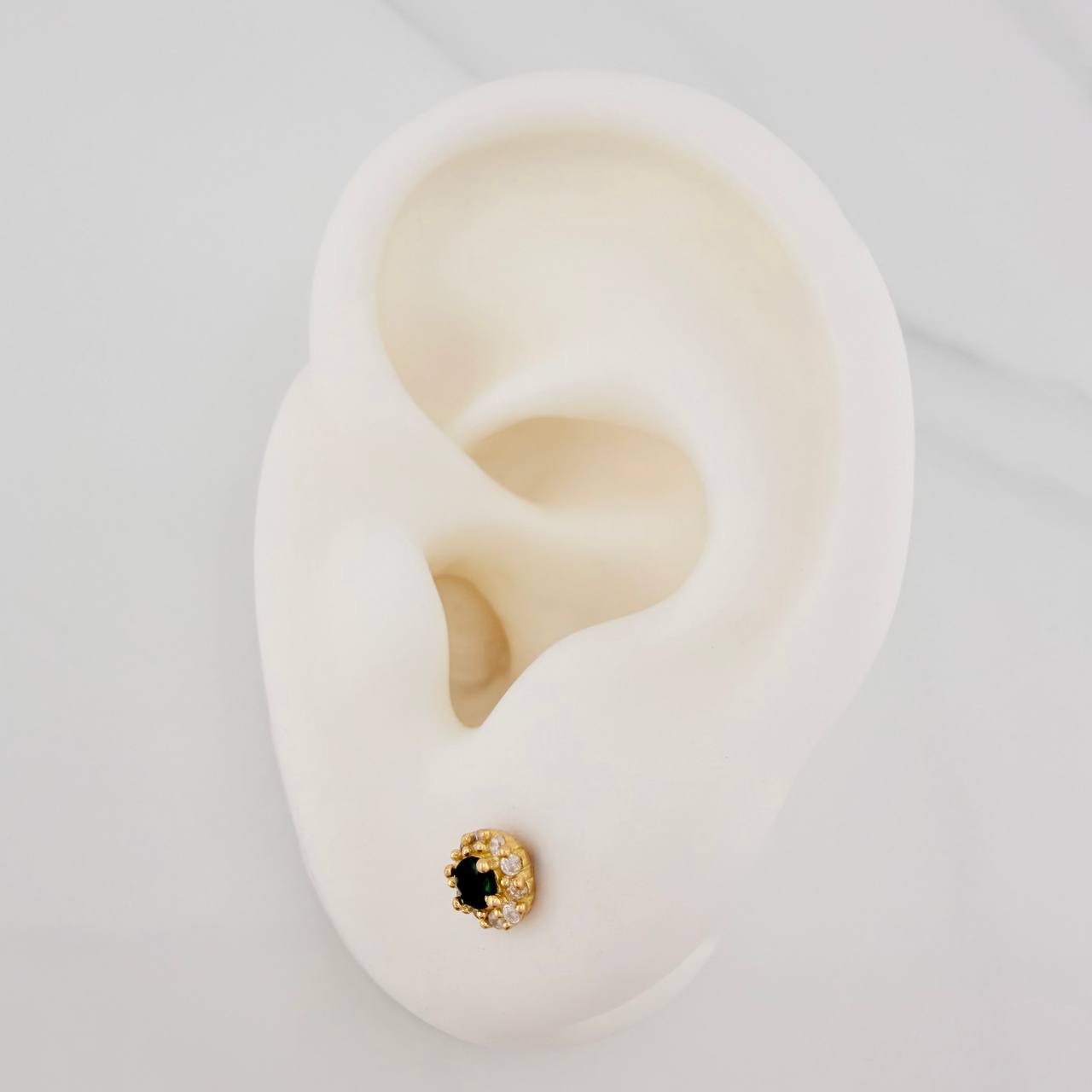 Topos Halo 1.1gr / 5.1mm Oro Amarillo 18K &