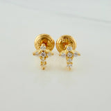 Topos Cruz 0.8gr / 4.5mm Oro Amarillo 18K