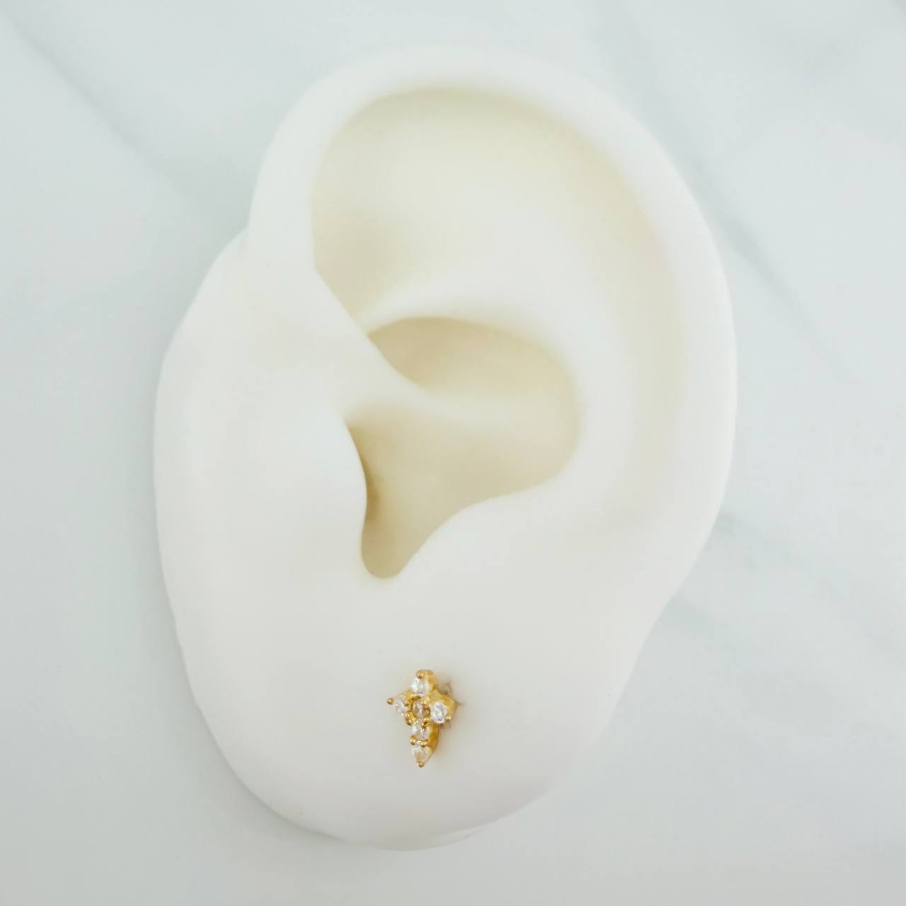 Topos Cruz 0.8gr / 4.5mm Oro Amarillo 18K