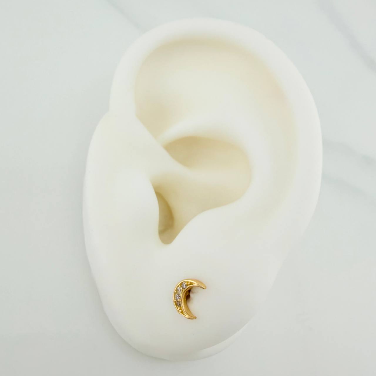 Topos Luna 0.8gr / 4.5mm Oro Amarillo 18K