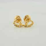 Topos Silueta Corazón Estrella 0.85gr / 6.4mm Oro Amarillo 18K