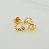 Topos Silueta Corazón Estrella 0.85gr / 6.4mm Oro Amarillo 18K