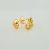 Topos Silueta Corazón Estrella 0.85gr / 6.4mm Oro Amarillo 18K