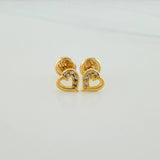 Topos Silueta Corazón 0.75gr / 5.7mm Oro Amarillo 18K