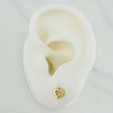 Topos Silueta Corazón 0.75gr / 5.7mm Oro Amarillo 18K