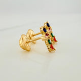 Topos Cruz 0.85gr / 6mm Oro Amarillo 18K &