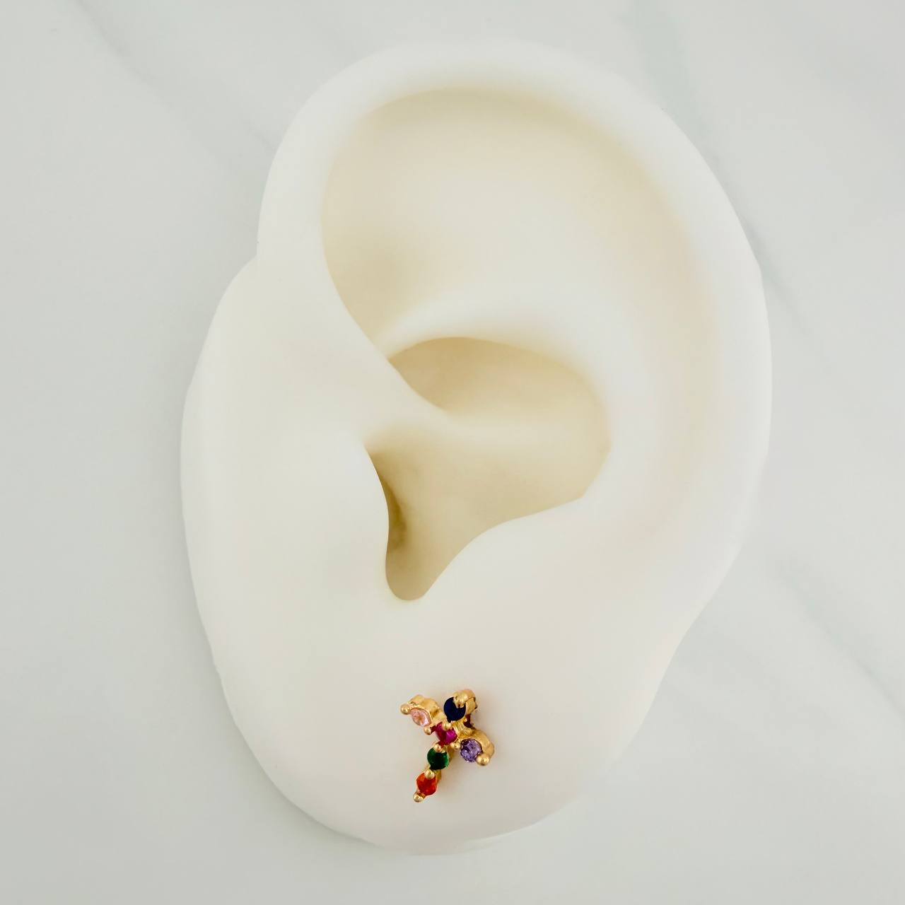 Topos Cruz 0.85gr / 6mm Oro Amarillo 18K &