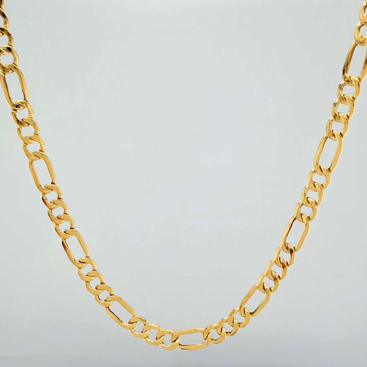 Cadena Figaro 8.05gr / 60cm / 4.2mm Oro Amarillo +1 18K $