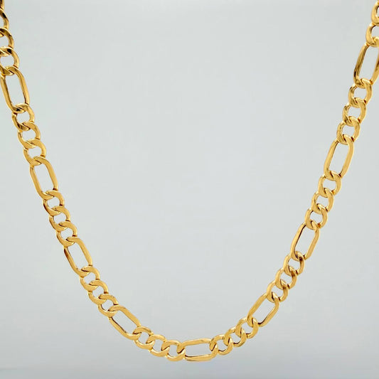 Cadena Figaro 8.05gr / 60cm / 4mm Oro Amarillo +1 18K %