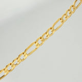 Cadena Figaro 8.15gr / 60.5cm / 4.3mm Oro Amarillo 18K