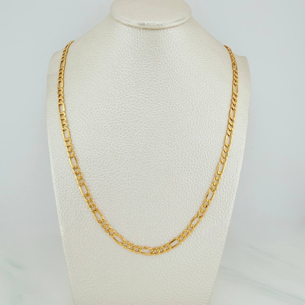 Cadena Figaro 8.15gr / 60.5cm / 4.3mm Oro Amarillo 18K
