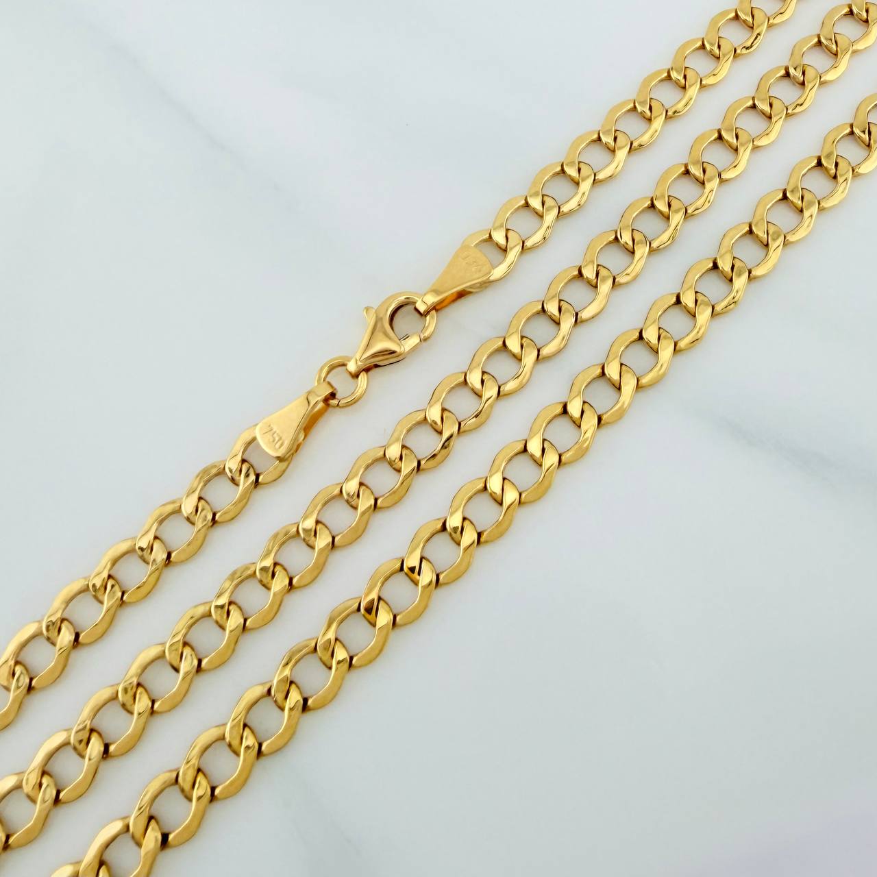Cadena Cubana 10.1gr / 70cm / 4.5mm Oro Amarillo +1 18K $