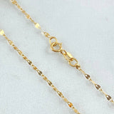 Cadena Flor Espejo 0.75gr / 40cm / 0.7mm Oro Amarillo +3 18K *